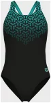 Купальник закритий для жінок Arena KIKKO V SWIMSUIT V BACK GRAPHI чорний, зелений Жін 40
