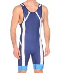 Трико борцівське Asics Wrestling Singlet синій,білий,блакитний Чол S