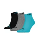 Шкарпетки Head QUARTER 3P UNISEX блакитний, сірий, чорний Уні 35-38