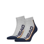 Шкарпетки Head Stripe Quarter 2-Pack синій, сірий Уні 35-38