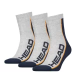 Шкарпетки Head Stripe Short Crew 3-Pack синій, сірий Уні 35-38