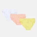 Труси Lula Castagnette SLIP X3 ENFANT FILLE LULU білий, рожевий, жовтий Діт 4/5