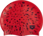 Шапка для плавання Arena PRINT JR червоний, чорний Діт OSFM