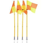 Прапори кутові складні SP-Sport C-4585 4шт 1,63м помаранчевий-жовтий
