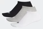 Шкарпетки Adidas TREFOIL LINER 3P білий, сірий, чорний Уні 39-42