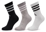 Шкарпетки Adidas 3S C SPW CRW 3P білий, сірий, чорний Уні L (43-45)