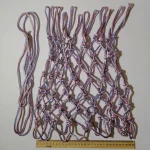 Сітка баскетбольна шнур діаметром 5,5 мм. (стандартна) біло-червоно-синя 10127