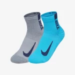 Шкарпетки Nike U NK MLTPLIER ANKLE 2PR сірий, блакитний Уні 34-38