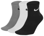 Шкарпетки Nike U NK EVERYDAY LTWT ANKLE 3PR чорний, білий, сірий Уні 46-50