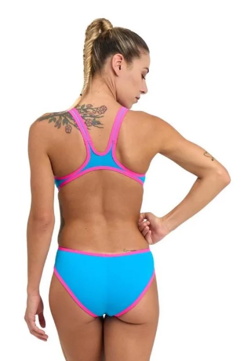 Купальник Arena ONE BIGLOGO ONE PIECE блакитний, рожевий Жін 40