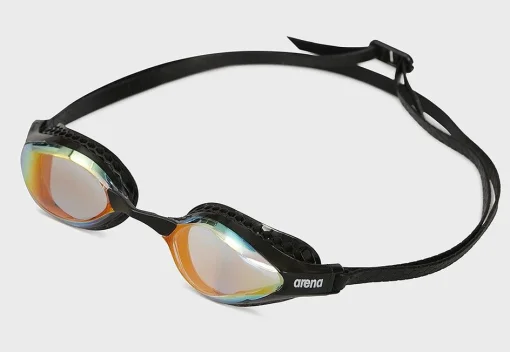 Окуляри для плавання Arena AIR-SPEED MIRROR жовтий, мідно-чорний Уні OSFM