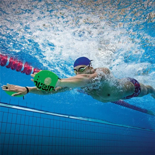 Лопатки для плавання Arena ELITE HAND PADDLE 2 зелений, чорний Уні S