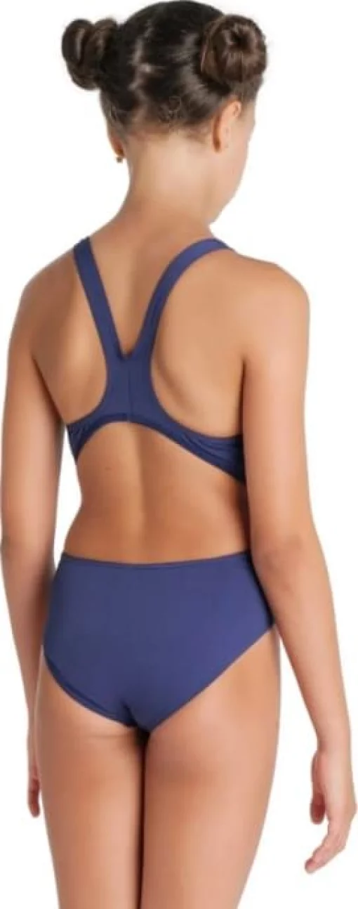 Купальник закритий для дівчат Arena TEAM SWIMSUIT SWIM TECH SOLID темно-синій дитячий 128 см (004764-750)