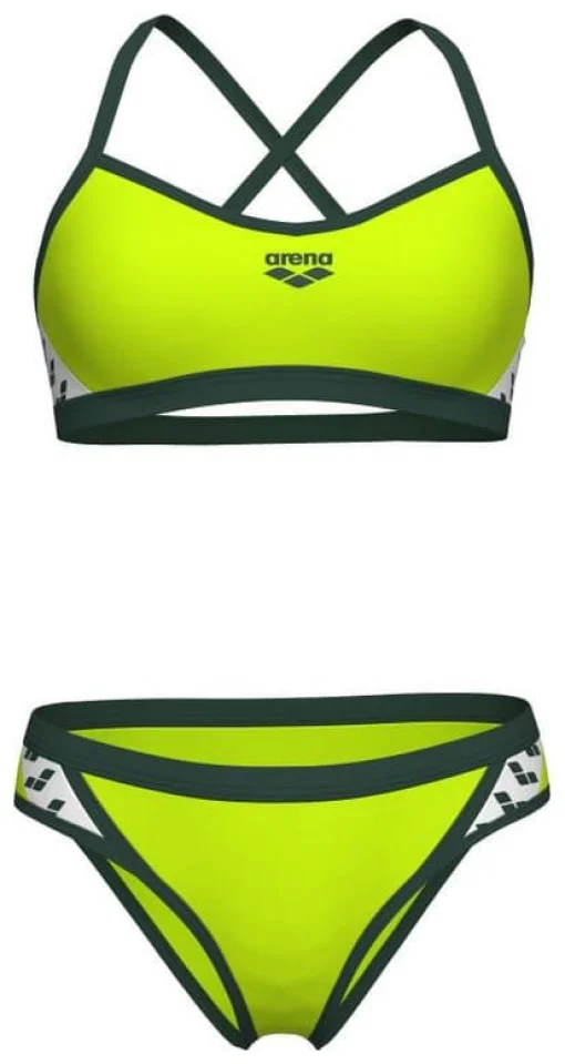 Купальник роздільний для жінок Arena ICONS BIKINI CROSS BACK SOLID салатовий Жін 40