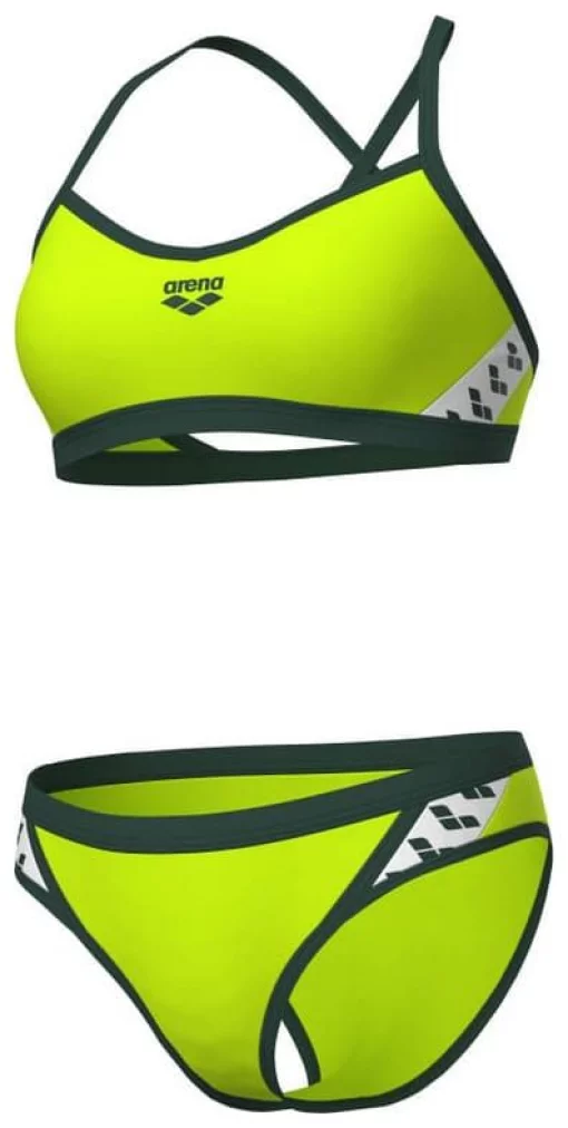 Купальник роздільний для жінок Arena ICONS BIKINI CROSS BACK SOLID салатовий Жін 36