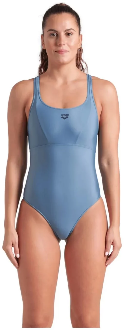Купальник закритий для жінок Arena SOLID SWIMSUIT CONTROL PRO BAC сірий Жін 40