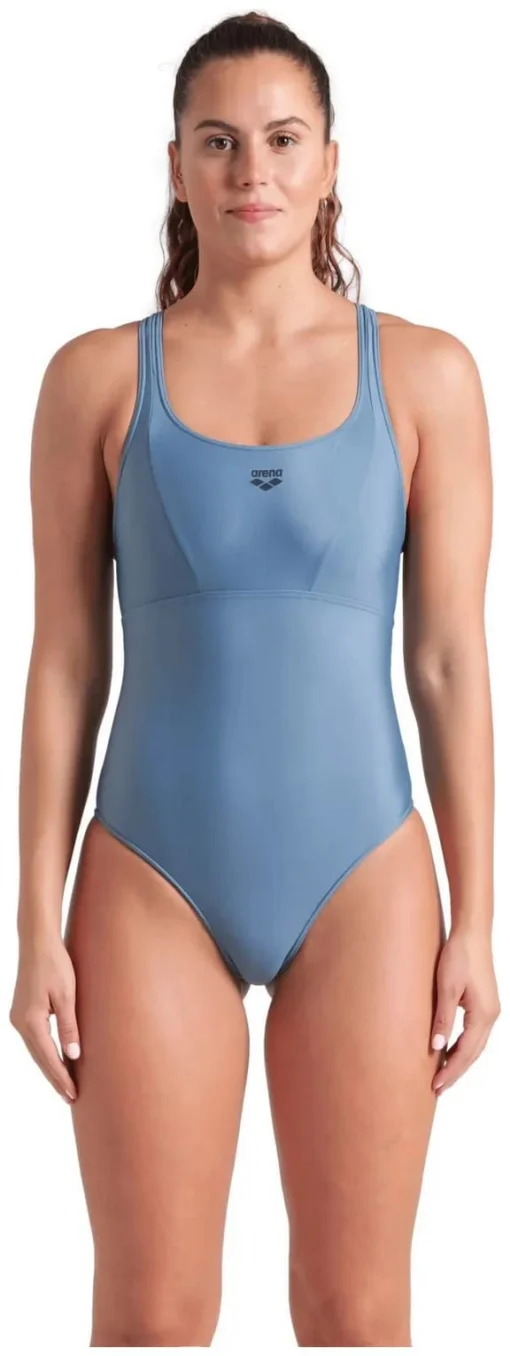 Купальник закритий для жінок Arena SOLID SWIMSUIT CONTROL PRO BAC сірий Жін 40