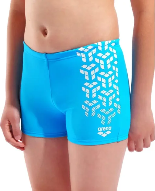 Плавки-шорти для хлопчиків Arena KIKKO V SWIM SHORT GRAPHIC блакитний, білий дитячий 128 см (006720-801)