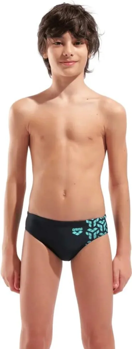 Плавки-сліпи для хлопчиків Arena KIKKO V SWIM BRIEFS GRAPHIC чорний, бірюзовий дитячий 164 см (006722-508)