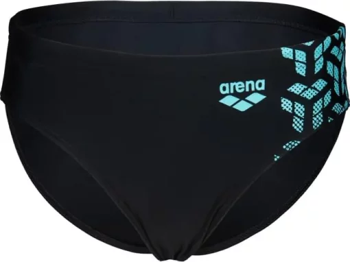 Плавки-сліпи для хлопчиків Arena KIKKO V SWIM BRIEFS GRAPHIC чорний, бірюзовий дитячий 128 см (006722-508)