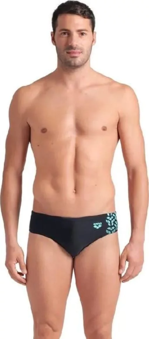 Плавки-сліпи для чоловіків Arena KIKKO V SWIM BRIEFS чорний, бірюзовий Чол 100 (006750-508)