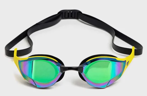 Окуляри для плавання Arena COBRA EDGE SWIPE MIRROR чорний, жовтий Уні OSFM