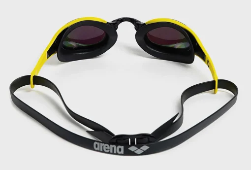 Окуляри для плавання Arena COBRA EDGE SWIPE MIRROR чорний, жовтий Уні OSFM