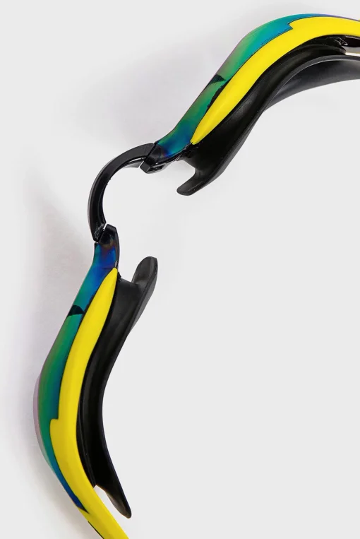 Окуляри для плавання Arena COBRA EDGE SWIPE MIRROR чорний, жовтий Уні OSFM