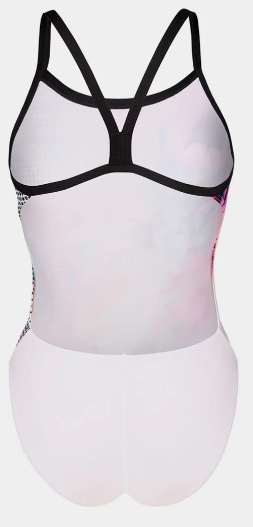 Купальник закритий для жінок Arena AIRBRUSH SWIMSUIT CHALLENGE BA білий, чорний, мультикольор Жін