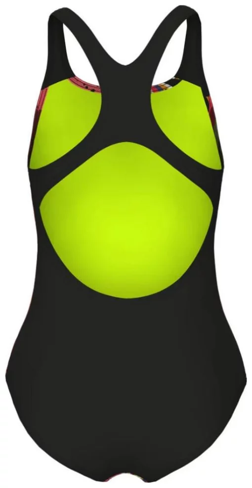 Купальник закритий для дівчат Arena PALETTE SWIMSUIT SWIM PRO BACK кораловий, чорний Діт 140 см