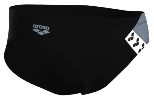 Плавки-сліпи для чоловікі Arena STRIPE SWIM BRIEFS чорний, сірий Чол