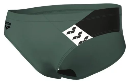 Плавки-сліпи для чоловікі Arena STRIPE SWIM BRIEFS оливкй, чорний Чол 100