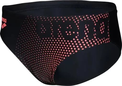 Плавки-сліпи для хлопчиків Arena DIM LIGHT SWIM BRIEFS чорний, кораловий дитячий 128 см (008148-504)