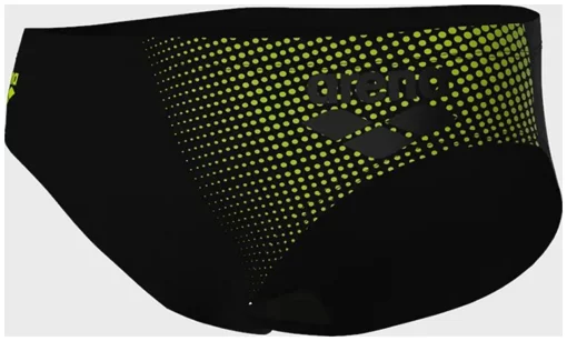 Плавки-сліпи для чоловіків Arena FOGGY DOTS SWIM BRIEFS чорний, жовтий Чол 80