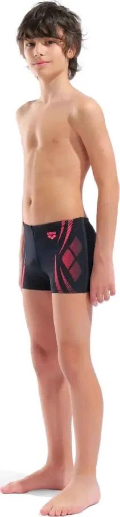 Плавки-шорти для хлопчиків Arena POSEIDONIA SWIM SHORT чорний, кораловий дитячий 128 см (009008-504)