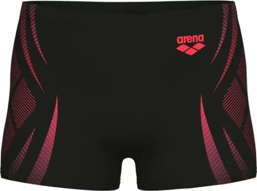 Плавки-шорти для хлопчиків Arena POSEIDONIA SWIM SHORT чорний, кораловий дитячий 128 см (009008-504)