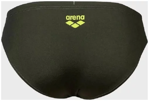 Плавки-сліпи для хлопчиків Arena POSEIDONIA SWIM BRIEFS темно-зелений, жовтий Діт 128 см