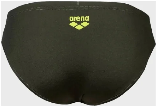 Плавки-сліпи для хлопчиків Arena POSEIDONIA SWIM BRIEFS темно-зелений, жовтий Діт 128 см