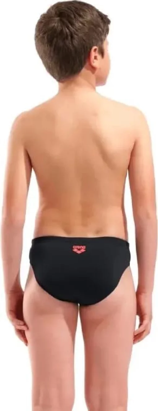 Плавки-сліпи для хлопчиків Arena POSEIDONIA SWIM BRIEFS чорний, кораловий дитячий 128 см (009009-504)