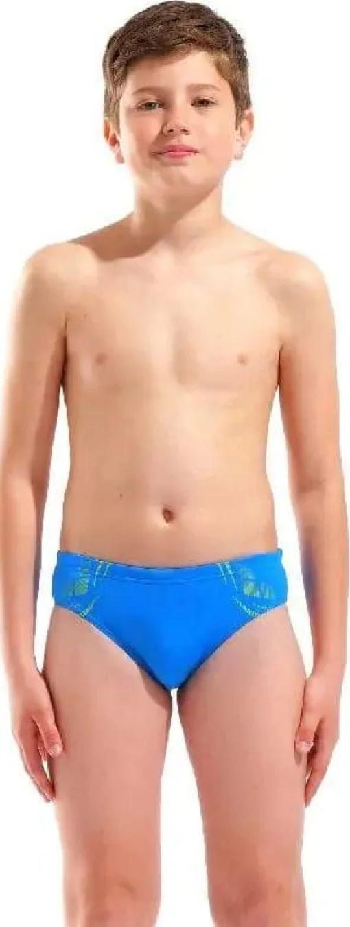 Плавки-сліпи для хлопчиків Arena POSEIDONIA SWIM BRIEFS блакитний, жовтий дитячий 128 см (009009-806)