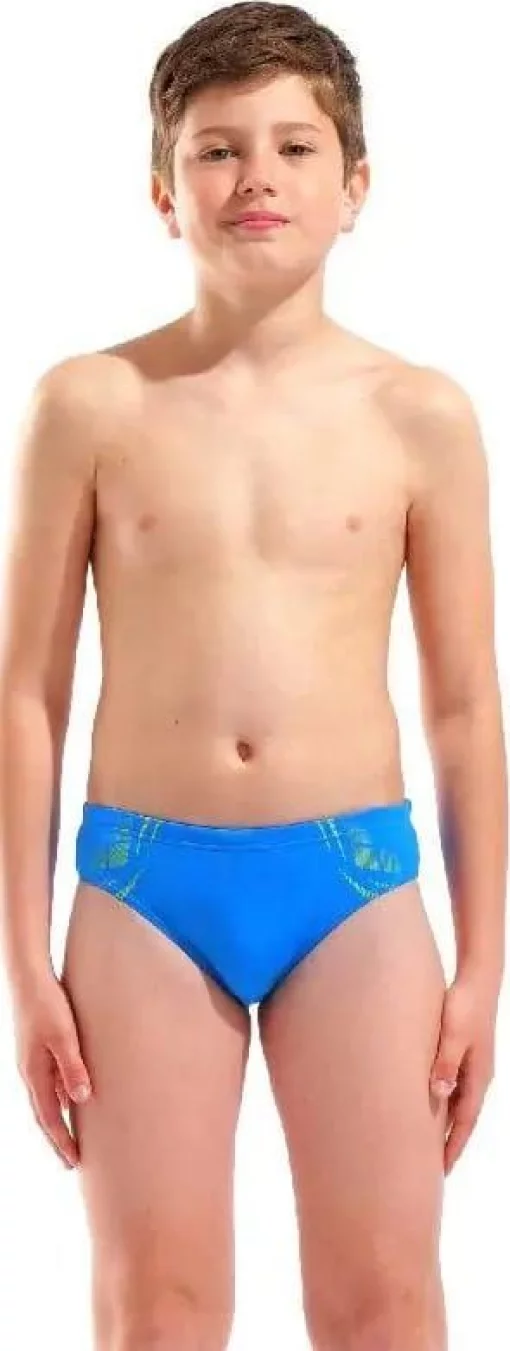 Плавки-сліпи для хлопчиків Arena POSEIDONIA SWIM BRIEFS блакитний, жовтий дитячий 128 см (009009-806)