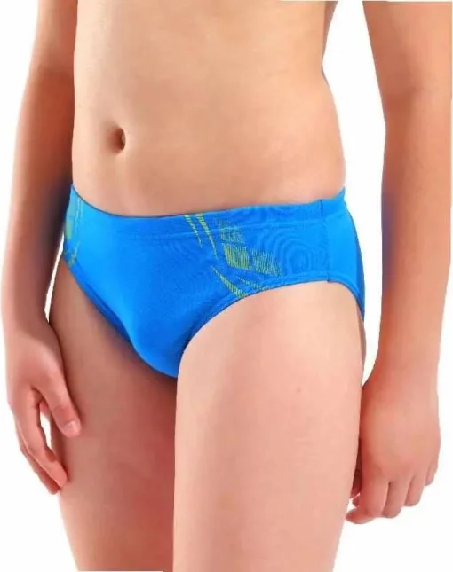 Плавки-сліпи для хлопчиків Arena POSEIDONIA SWIM BRIEFS блакитний, жовтий дитячий 128 см (009009-806)