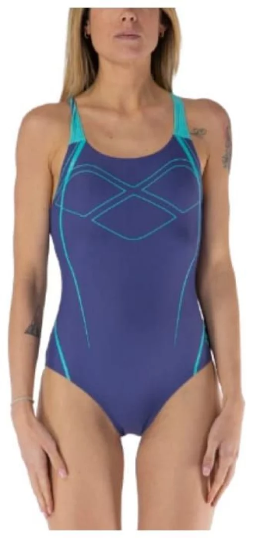 Купальник закритий для жінок Arena GRAPHIC SWIM PRO BACK фіолетовий Жін 40