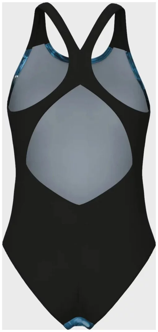 Купальник закритий для жінок Arena BLUE FLOWERS SWIMSUIT V BACK синій, чорний Жін 42