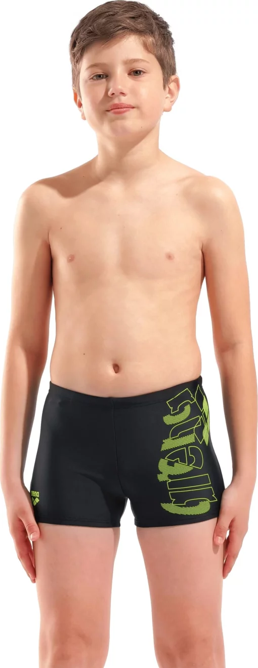Плавки-шорти для хлопчиків Arena TALES SWIM SHORT чорний, жовтий дитячий 128 см (009087-506)