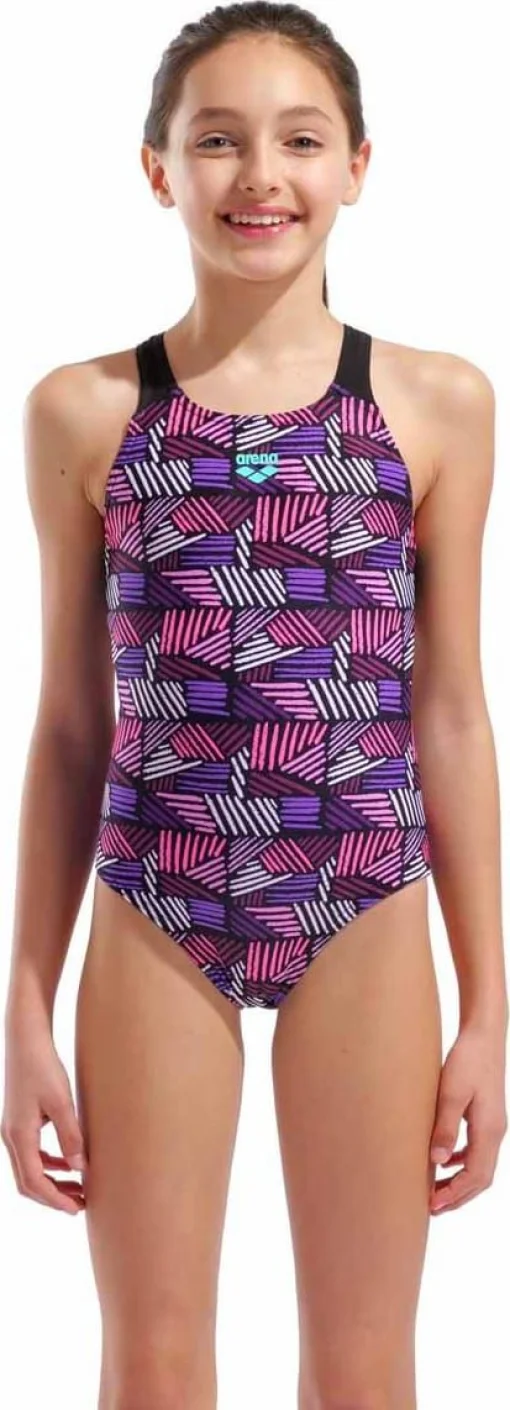 Купальник закритий для дівчат Arena CANDIES SWIMSUIT SWIM PRO BACK мультиколор дитячий 128 см (010285-990)