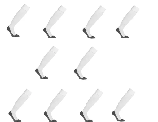 10 комплектов футбольных гетр Uhlsport 122559, размер 41-44 (белые)