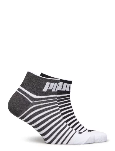 Шкарпетки Puma UNISEX QUARTER 2P чорний, сірий, білий Уні 35-38