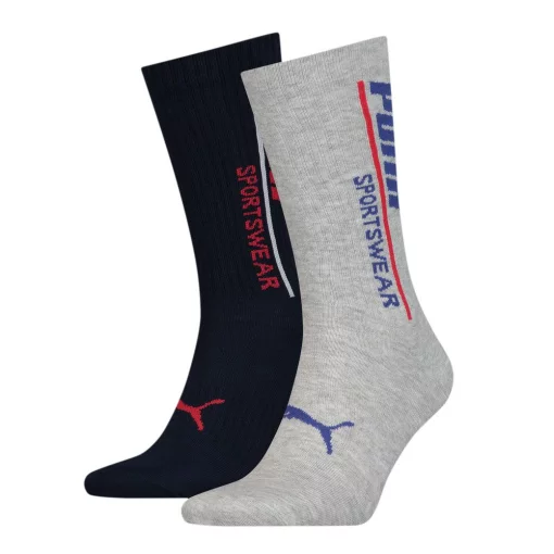 Шкарпетки Puma MEN LOGO CLASSIC SOCK 2P темно-синій, сірий Чол 39-42