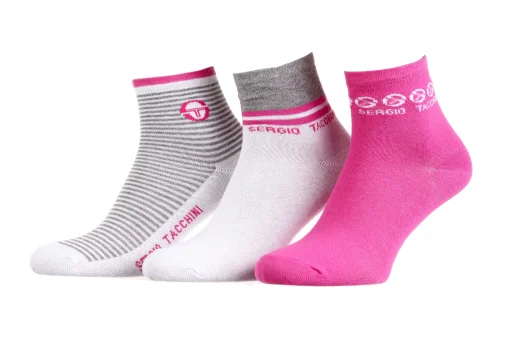 Шкарпетки Sergio Tacchini 3-pack рожевий, білий Жін 36-41